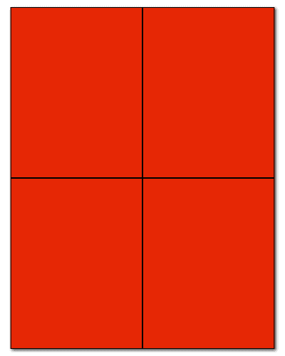 4.25" X 5.5" Fluorescent Red Sheets