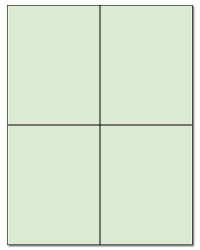 4.25" X 5.5" Pastel Green Sheets