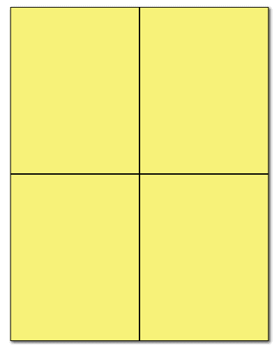 4.25" X 5.5" Pastel Yellow Sheets