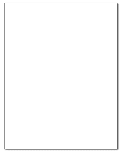 4.25" X 5.5" White Matte Sheets