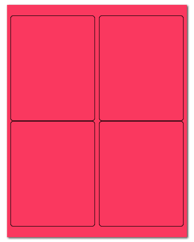 4" X 5" Fluorescent Pink Sheets