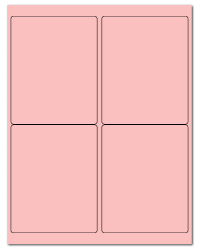 4" X 5" Pastel Pink Sheets
