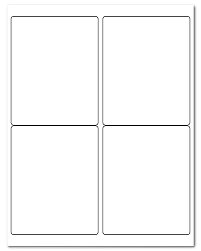 4" X 5" White Matte Sheets