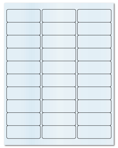 2.625" X 1" Clear Matte Laser Sheets