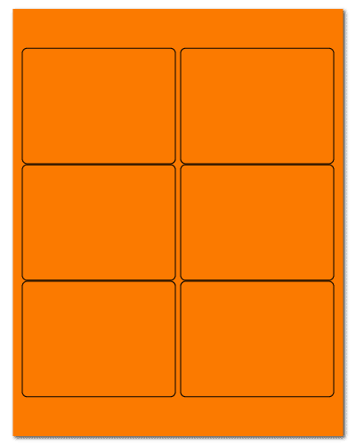 4" X 3" Fluorescent Orange Sheets