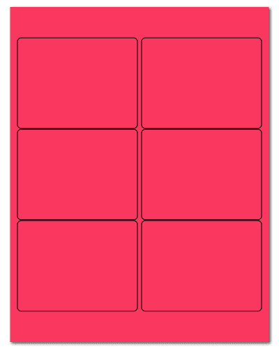 4" X 3" Fluorescent Pink Sheets