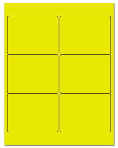 4" X 3" Fluorescent Yellow Sheets