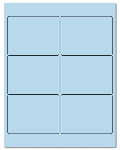 4" X 3" Pastel Blue Sheets