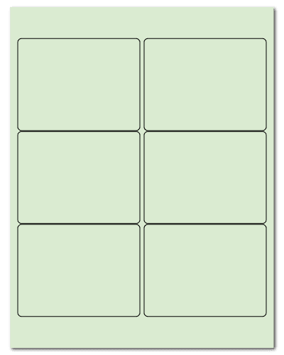 4" X 3" Pastel Green Sheets