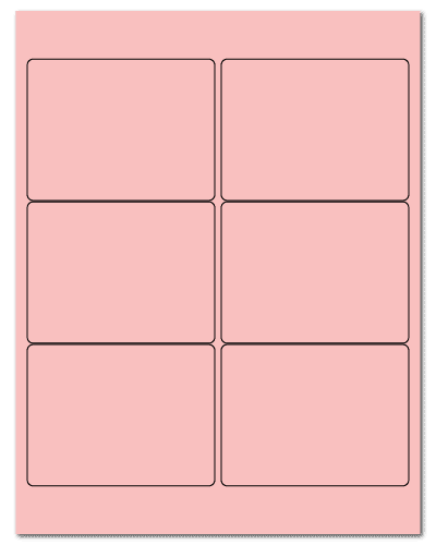 4" X 3" Pastel Pink Sheets