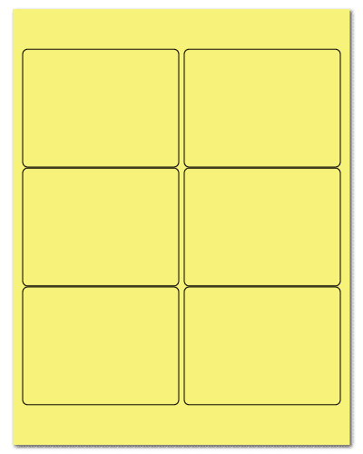 4" X 3" Pastel Yellow Sheets
