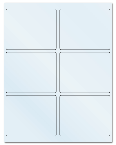 4" X 3.25" Frosty (Matte) Clear Sheets