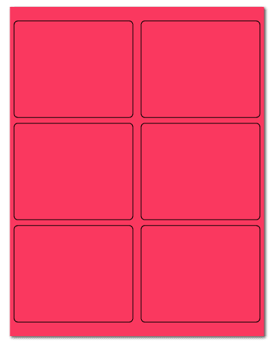 4" X 3.25" Fluorescent Pink Sheets