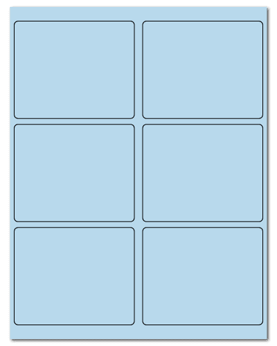 4" X 3.25" Pastel Blue Sheets