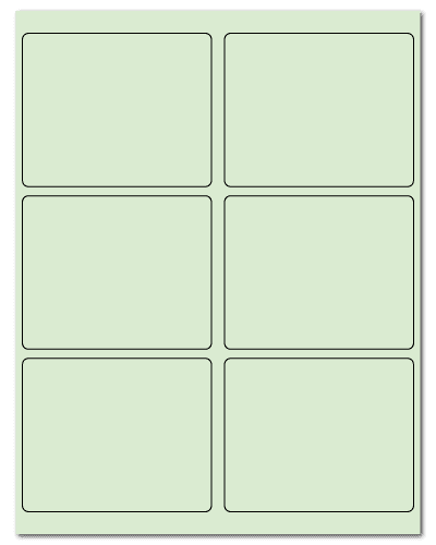 4" X 3.25" Pastel Green Sheets