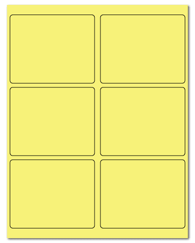 4" X 3.25" Pastel Yellow Sheets