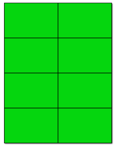 4.25" X 2.75" Fluorescent Green Sheets