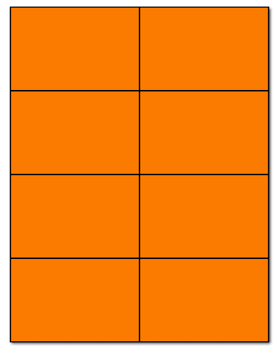 4.25" X 2.75" Fluorescent Orange Sheets