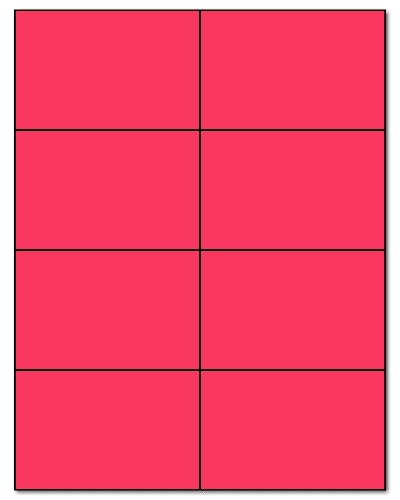 4.25" X 2.75" Fluorescent Pink Sheets