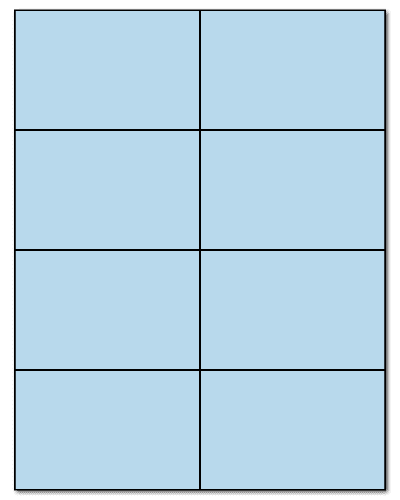 4.25" X 2.75" Pastel Blue Sheets