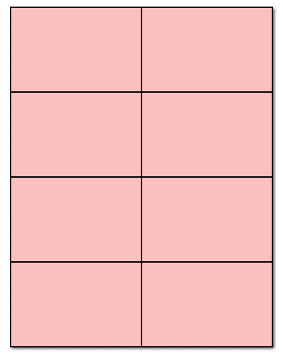 4.25" X 2.75" Pastel Pink Sheets