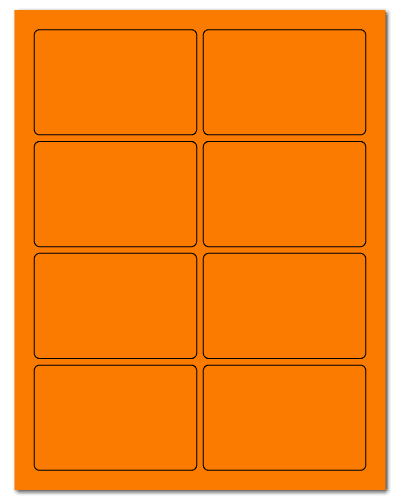 3.75" X 2.438" Fluorescent Orange Sheets
