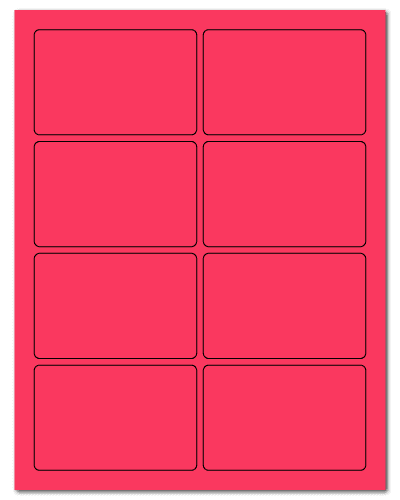 3.75" X 2.438" Fluorescent Pink Sheets
