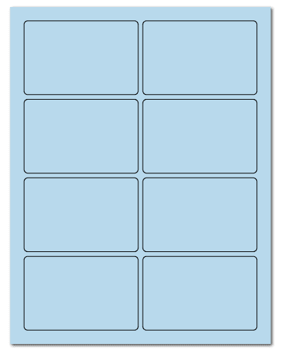 3.75" X 2.438" Pastel Blue Sheets