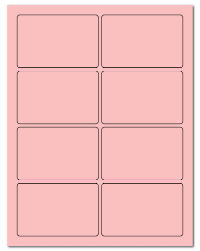 3.75" X 2.438" Pastel Pink Sheets