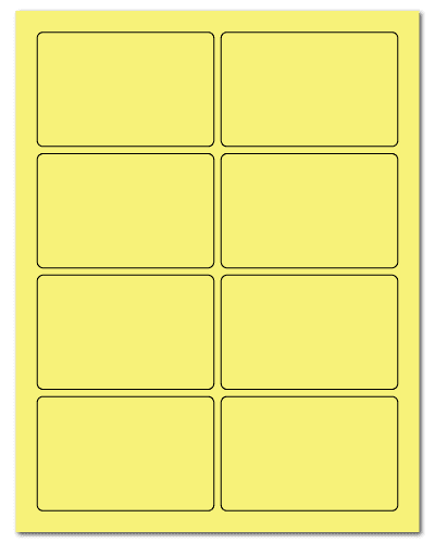 3.75" X 2.438" Pastel Yellow Sheets