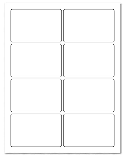 3.75" X 2.438" White Matte Sheets