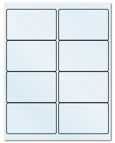 4" X 2.5" Frosty (Matte) Clear Sheets