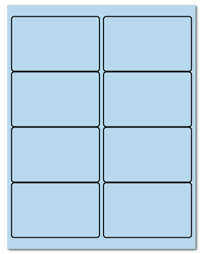 4" X 2.5" Pastel Blue Sheets