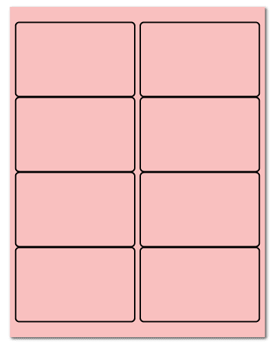 4" X 2.5" Pastel Pink Sheets
