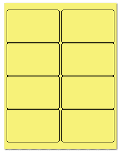 4" X 2.5" Pastel Yellow Sheets