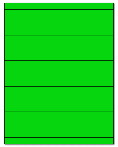 4.25" X 2" Fluorescent Green Sheets