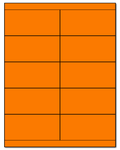 4.25" X 2" Fluorescent Orange Sheets