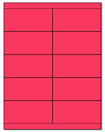 4.25" X 2" Fluorescent Pink Sheets