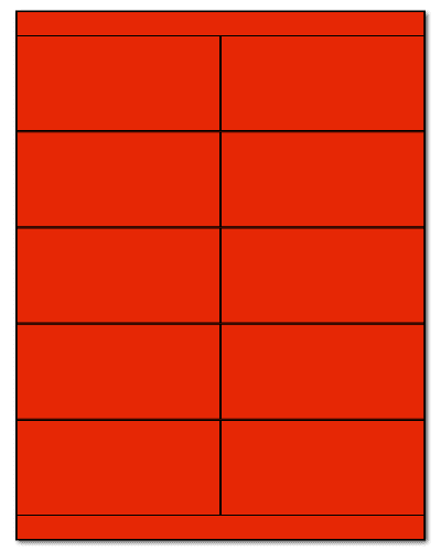 4.25" X 2" Fluorescent Red Sheets