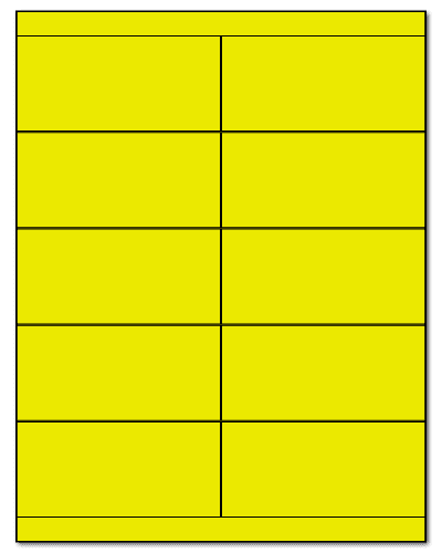 4.25" X 2" Fluorescent Yellow Sheets