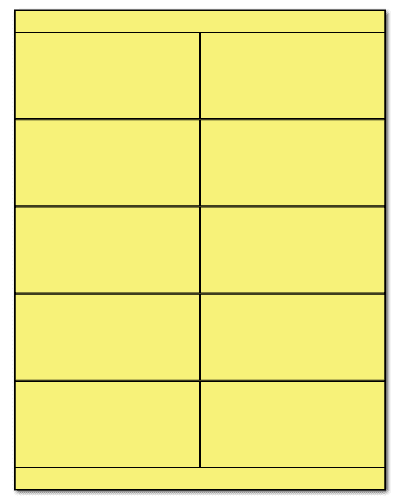 4.25" X 2" Pastel Yellow Sheets
