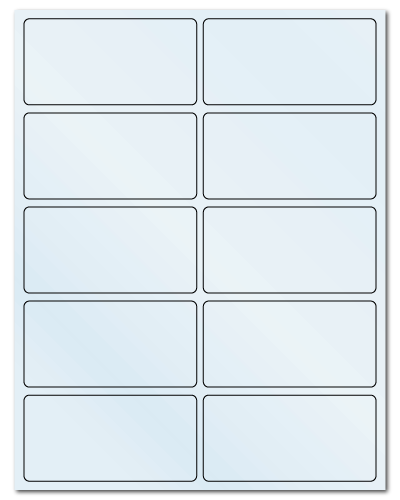 4" X 2" Frosty (Matte) Clear Sheets