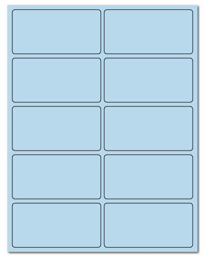 4" X 2" Pastel Blue Sheets