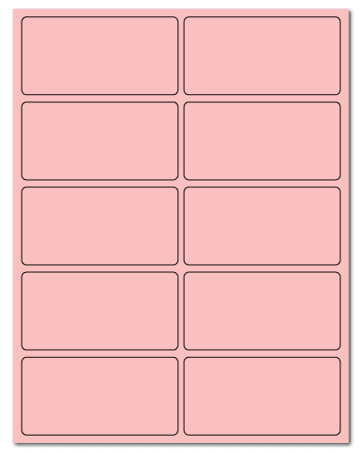 4" X 2" Pastel Pink Sheets