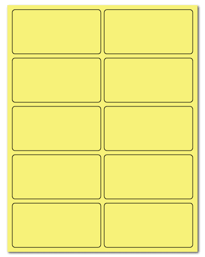 4" X 2" Pastel Yellow Sheets