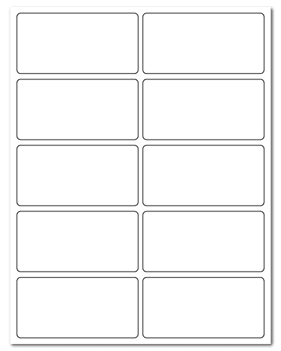 4" X 2" White Matte Sheets