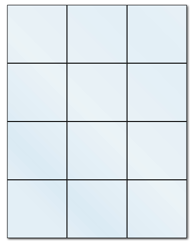2.83" X 2.75" Frosty (Matte) Clear Sheets