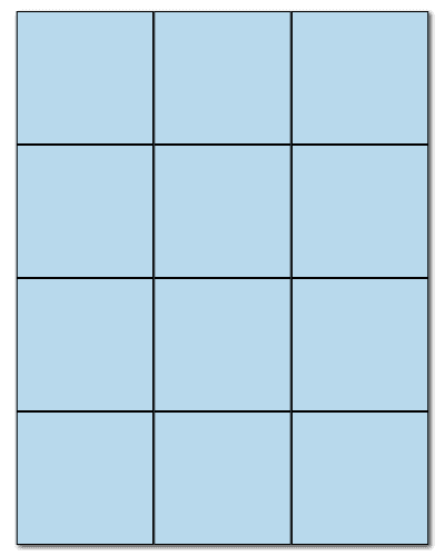 2.83" X 2.75" Pastel Blue Sheets