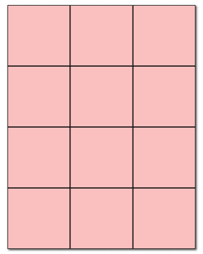 2.83" X 2.75" Pastel Pink Sheets