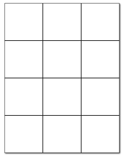 2.83" X 2.75" White Matte Sheets